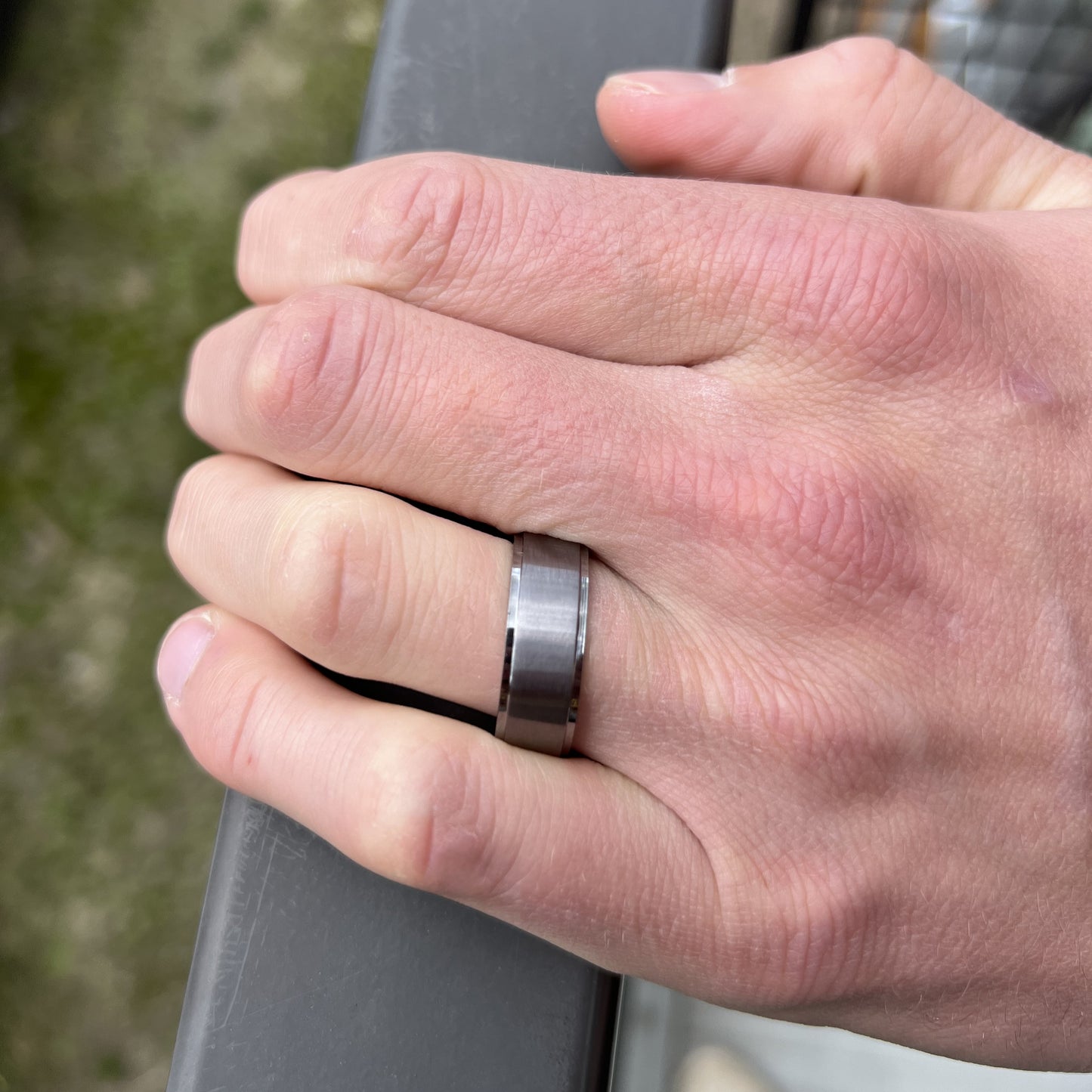 Tantalum 8mm Channel Accent Band Ring