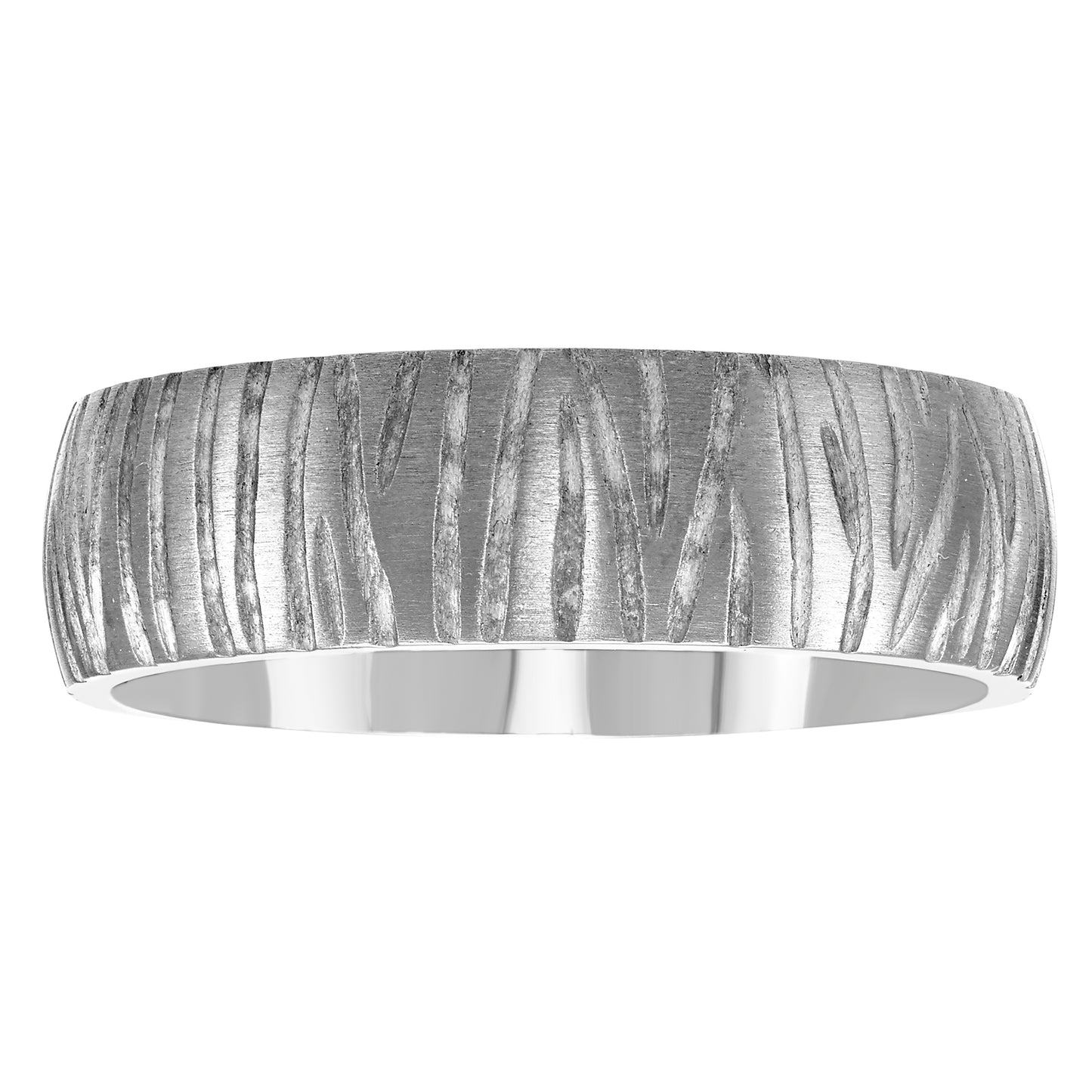 Tantalum 7mm Tree Bark Finish Band Ring