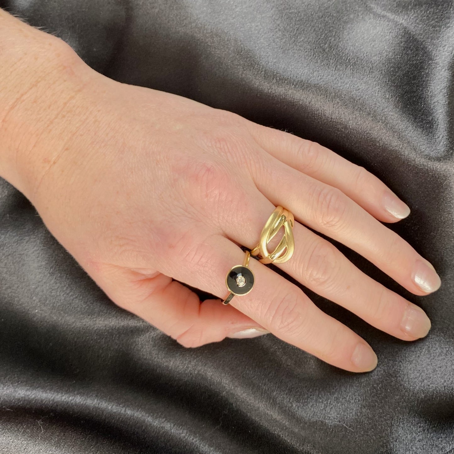 Knot Ring in 14K Yellow Gold Plated Sterling Silver