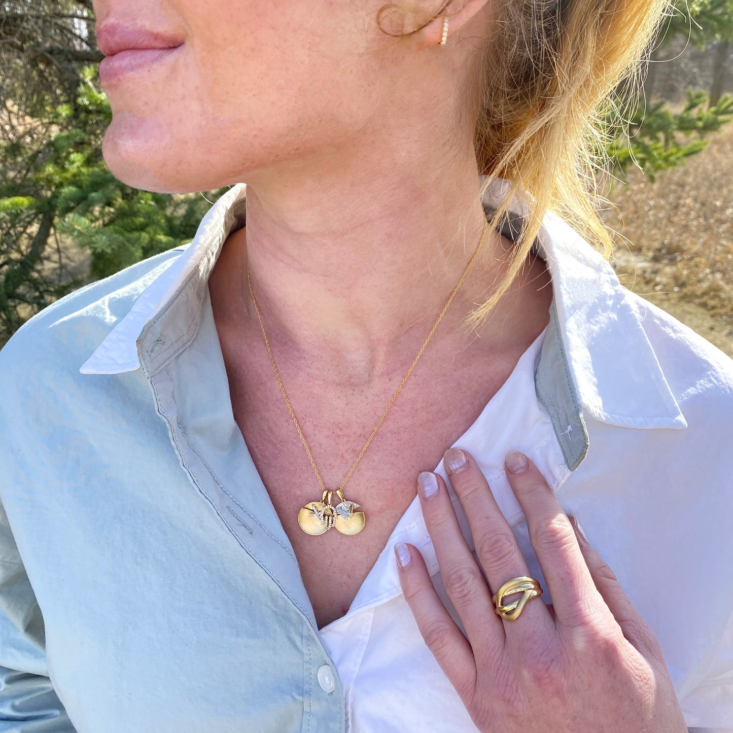 Knot Ring in 14K Yellow Gold Plated Sterling Silver