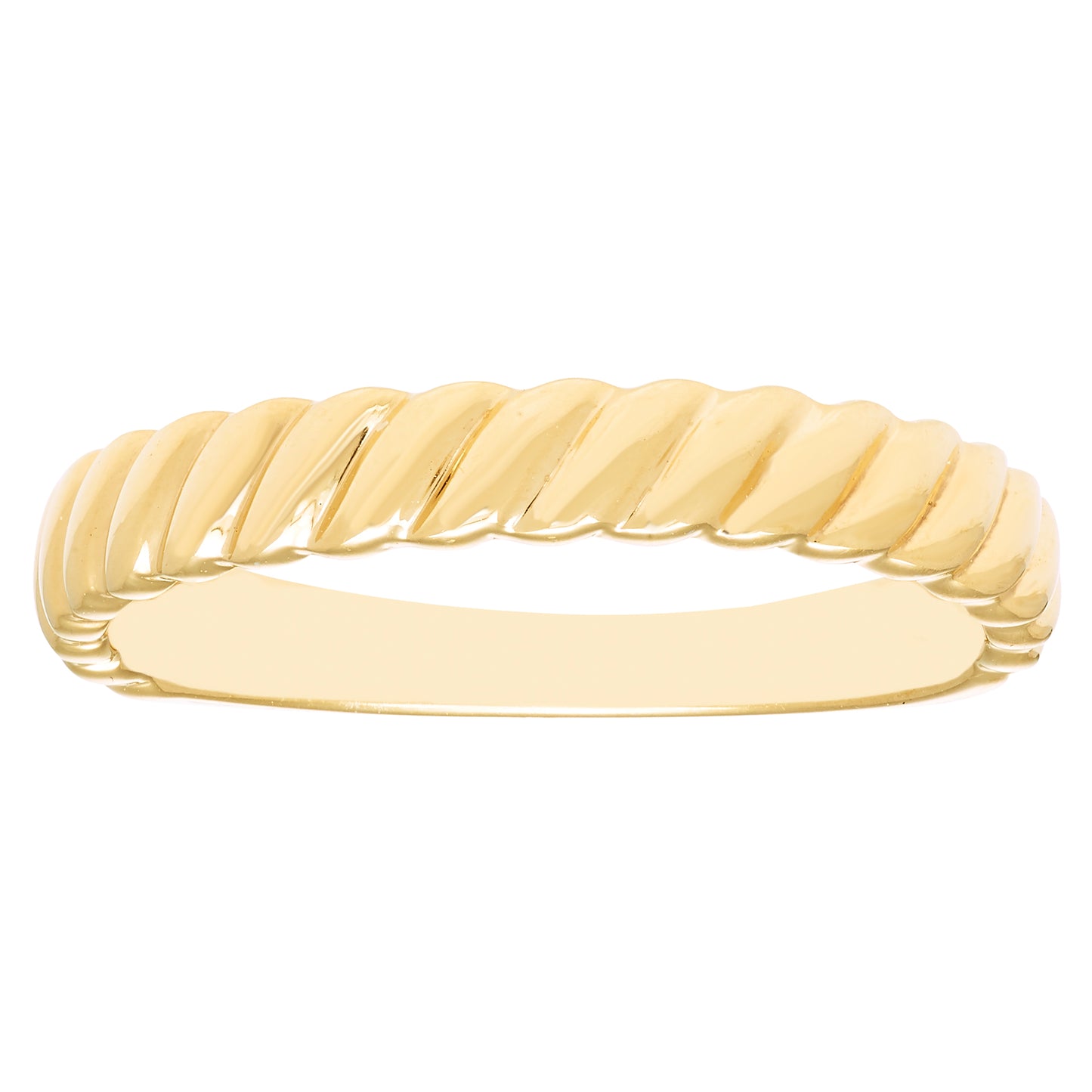 Cable Rope Stacking Ring in 14K Yellow Gold Sterling Silver
