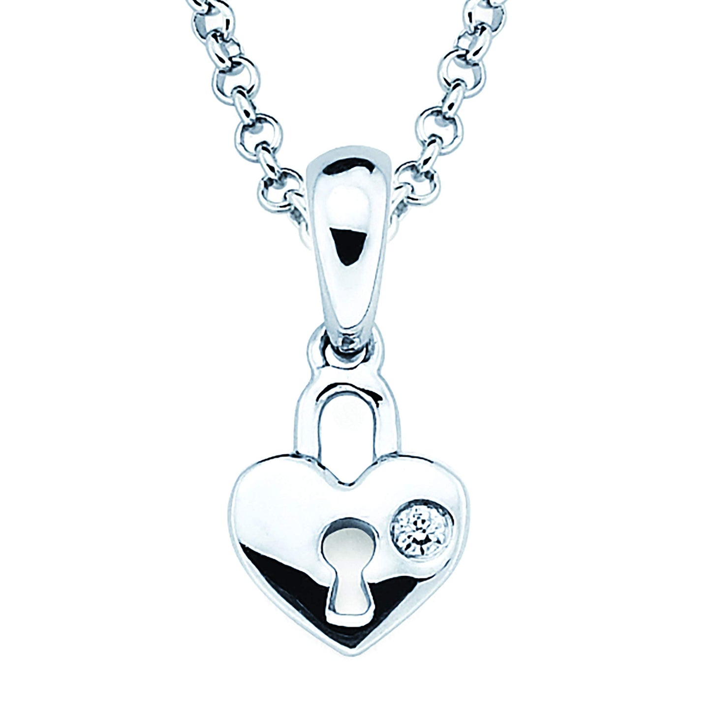 Genuine Diamond Children's Heat Pendant in Sterling Silver