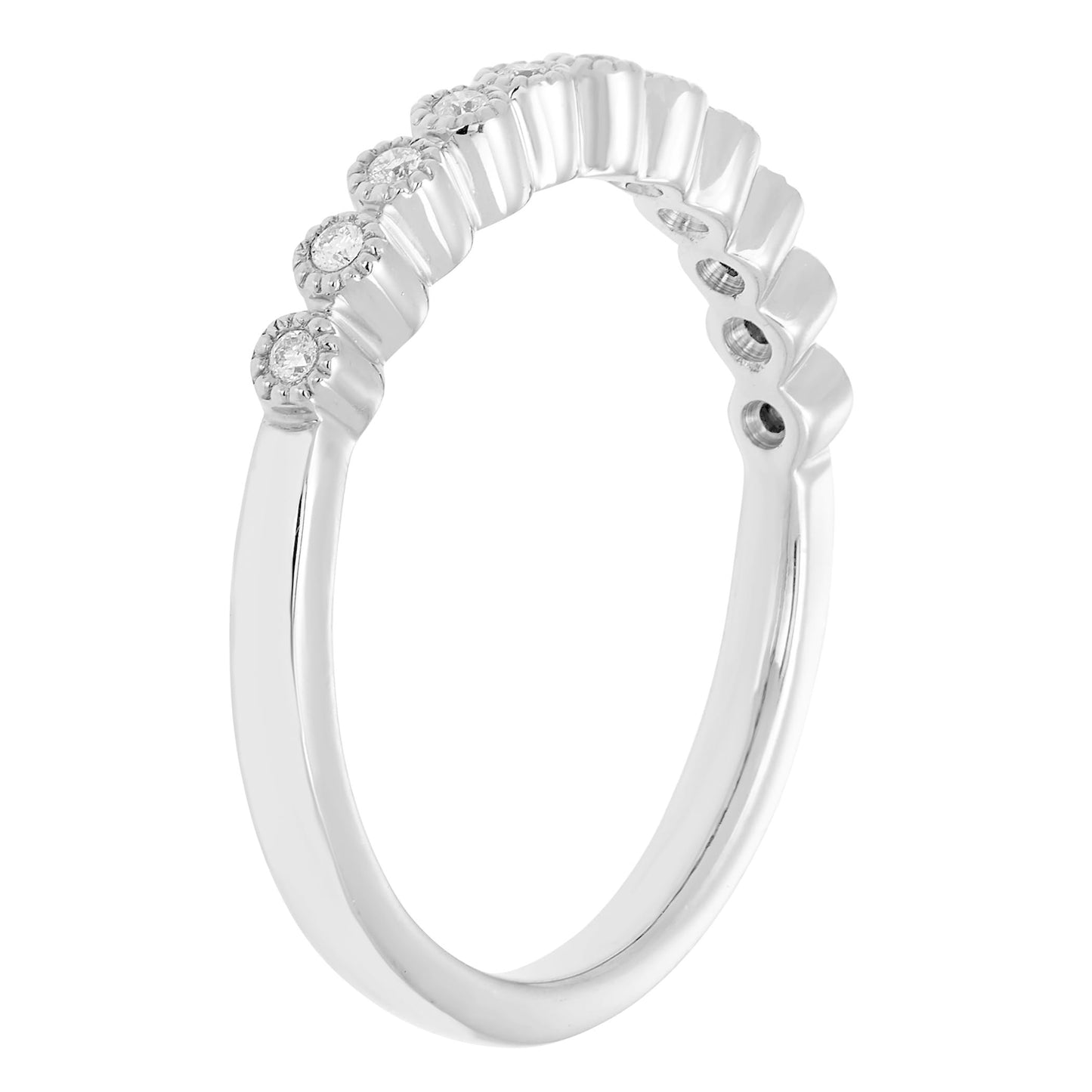 1/10cttw Diamond Stacking Ring in Sterling Silver