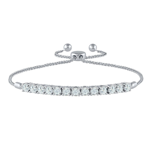 Aquamarine Sterling Silver Bolo Bracelet