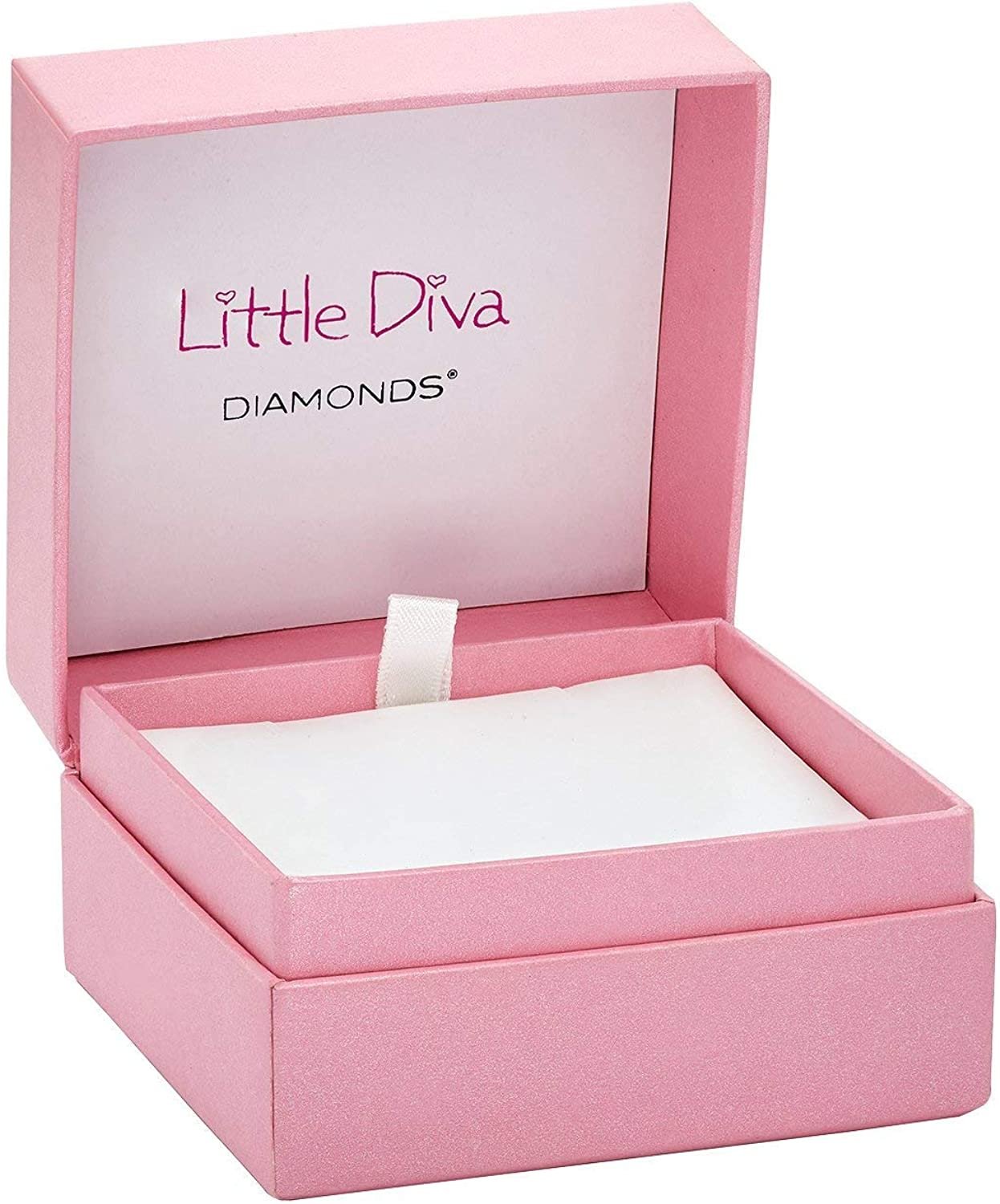 Genuine Diamond Children's Flower Stud Earrings in Sterling Silver