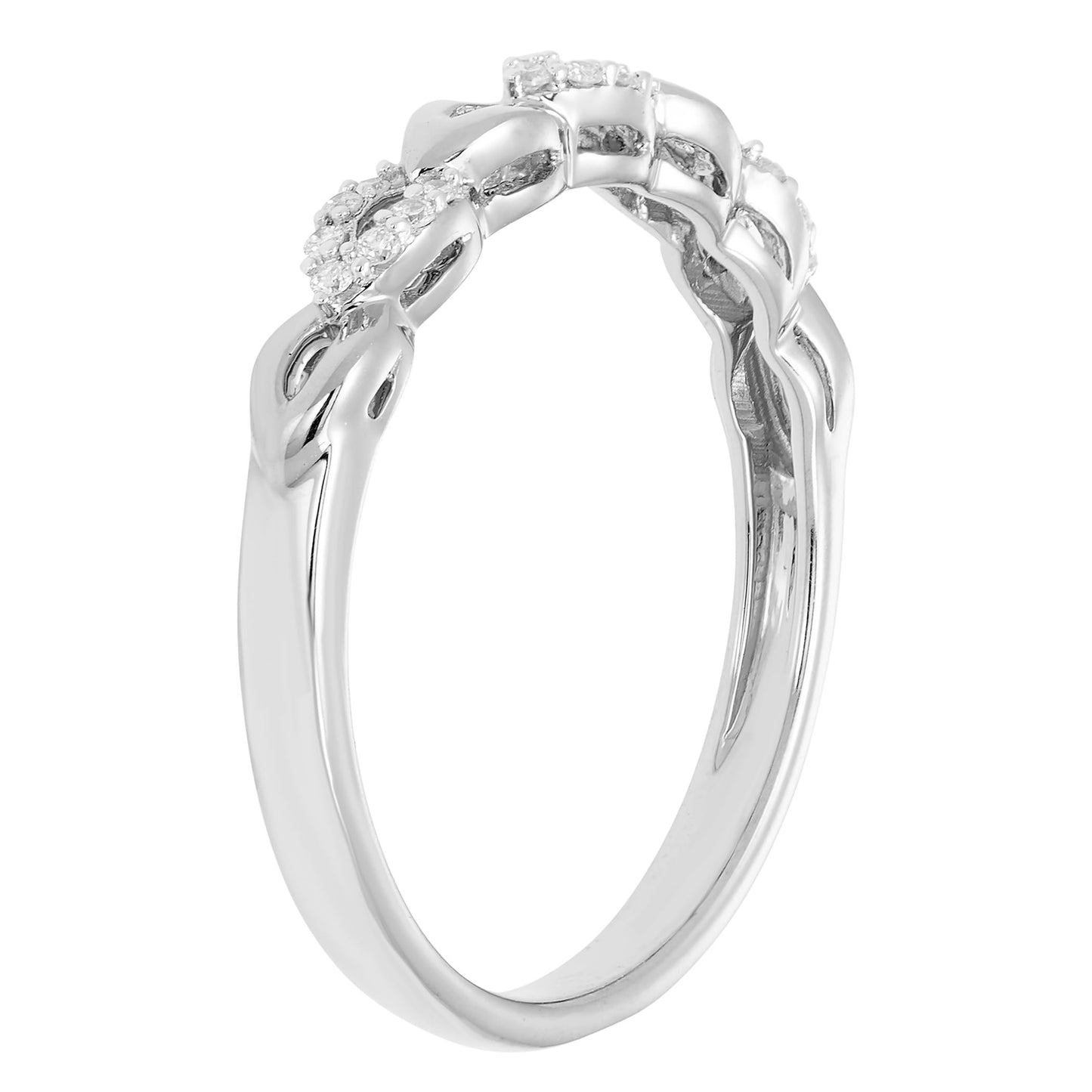 Diamond Stacking Ring in Sterling Silver
