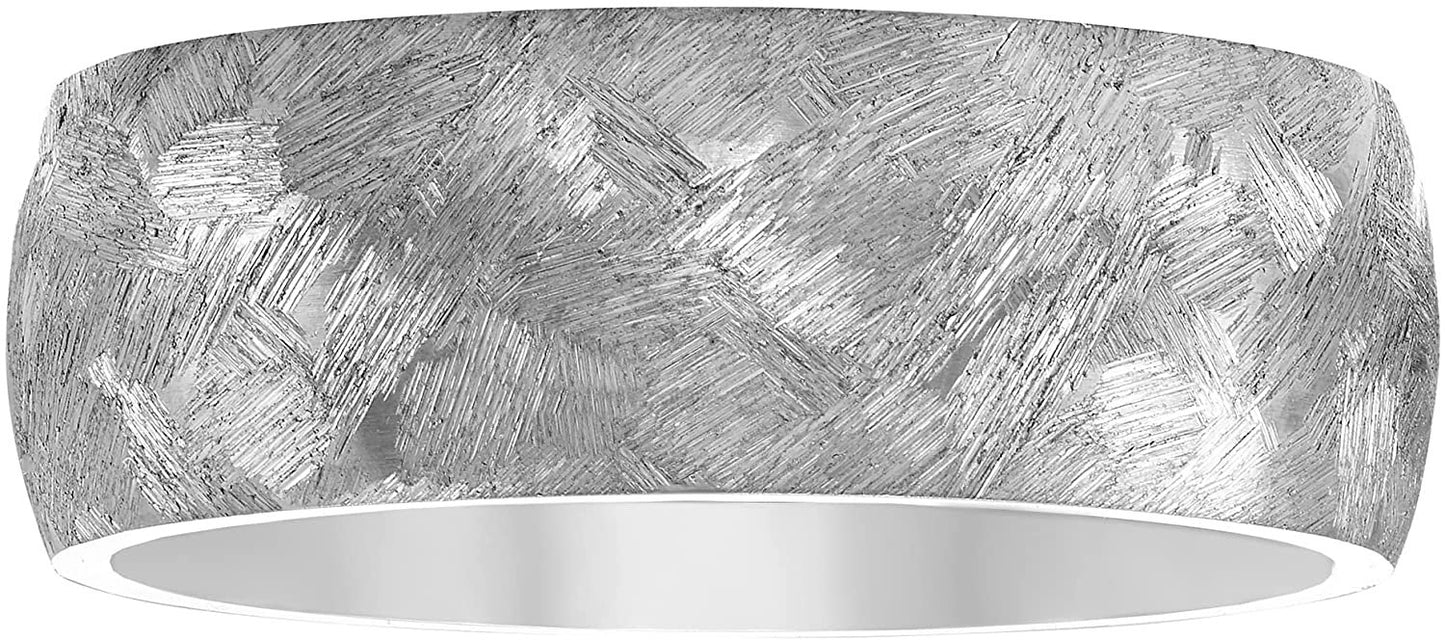 Tantalum 8mm Hammered Texture Band Ring