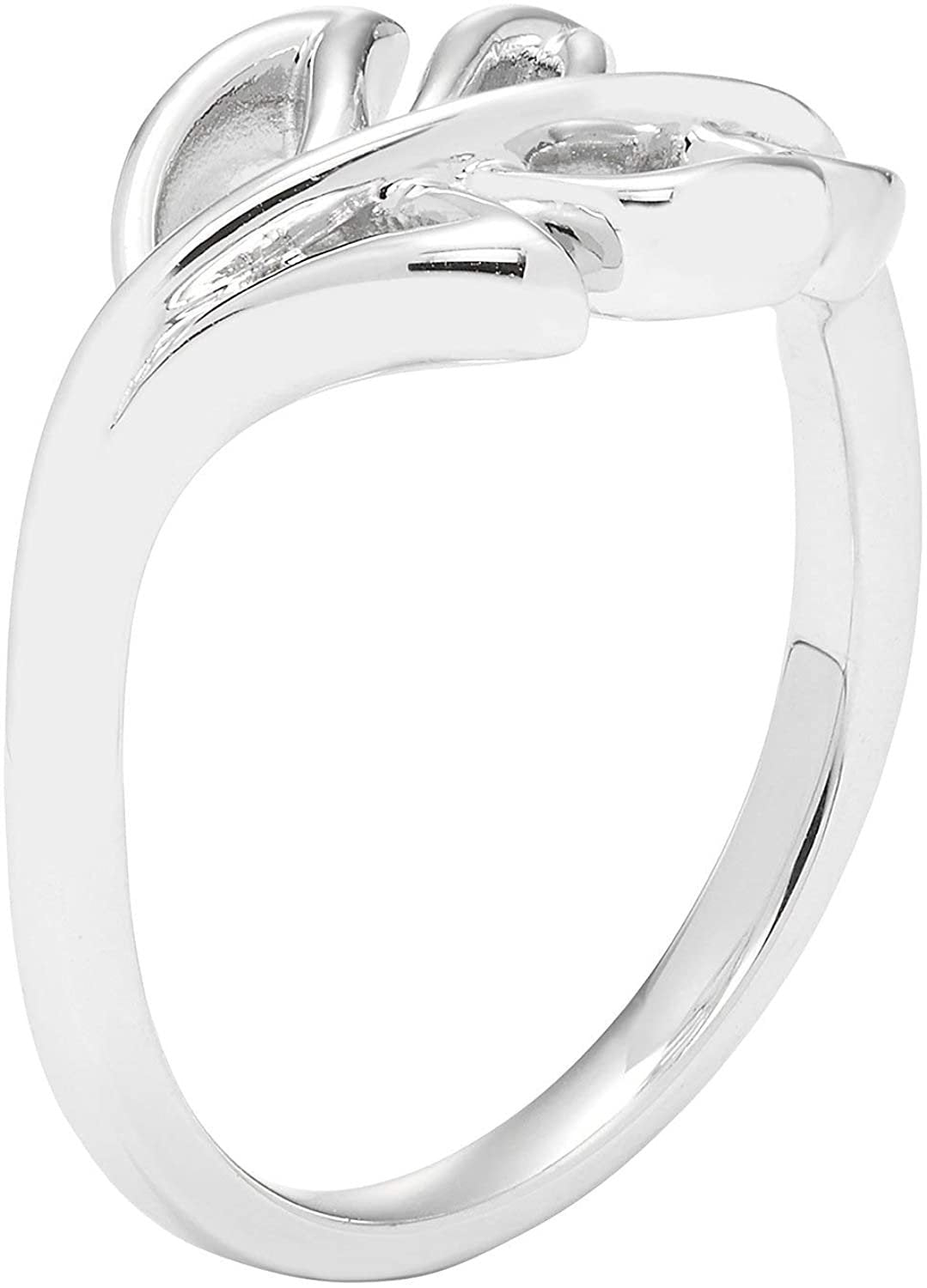 Sterling Silver Open Leaf Statement Ring