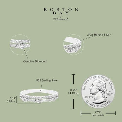 1/6cttw Diamond XO Split Shank Ring in Sterling Silver
