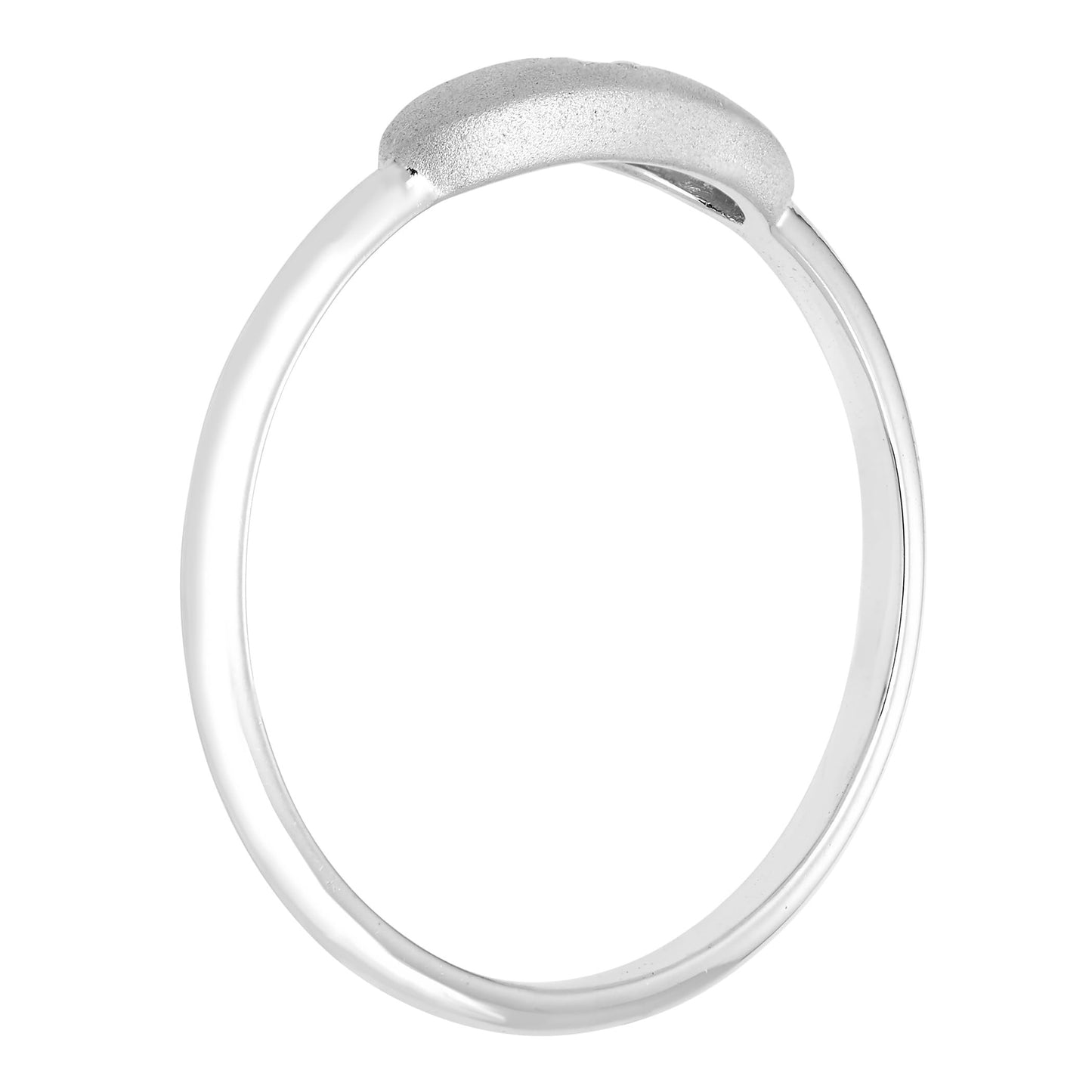Diamond Signet Ring in Sterling Silver