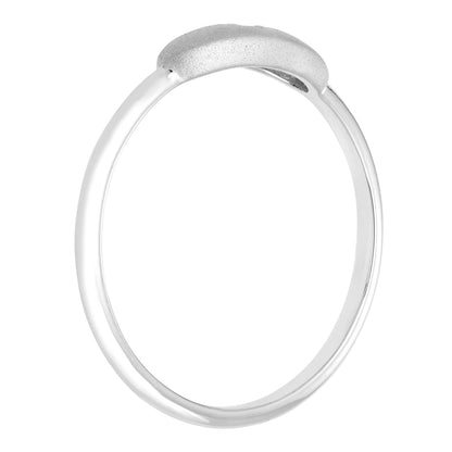 Diamond Signet Ring in Sterling Silver