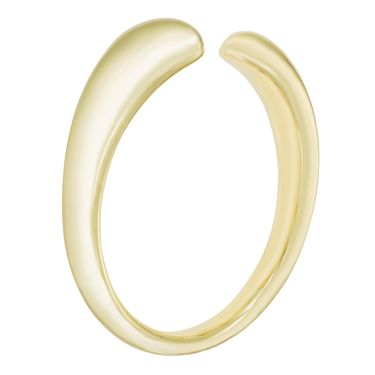 Bold Open Tapered Thick Bubble Ring in 14K Yellow Gold Plated .925 Sterling Silver