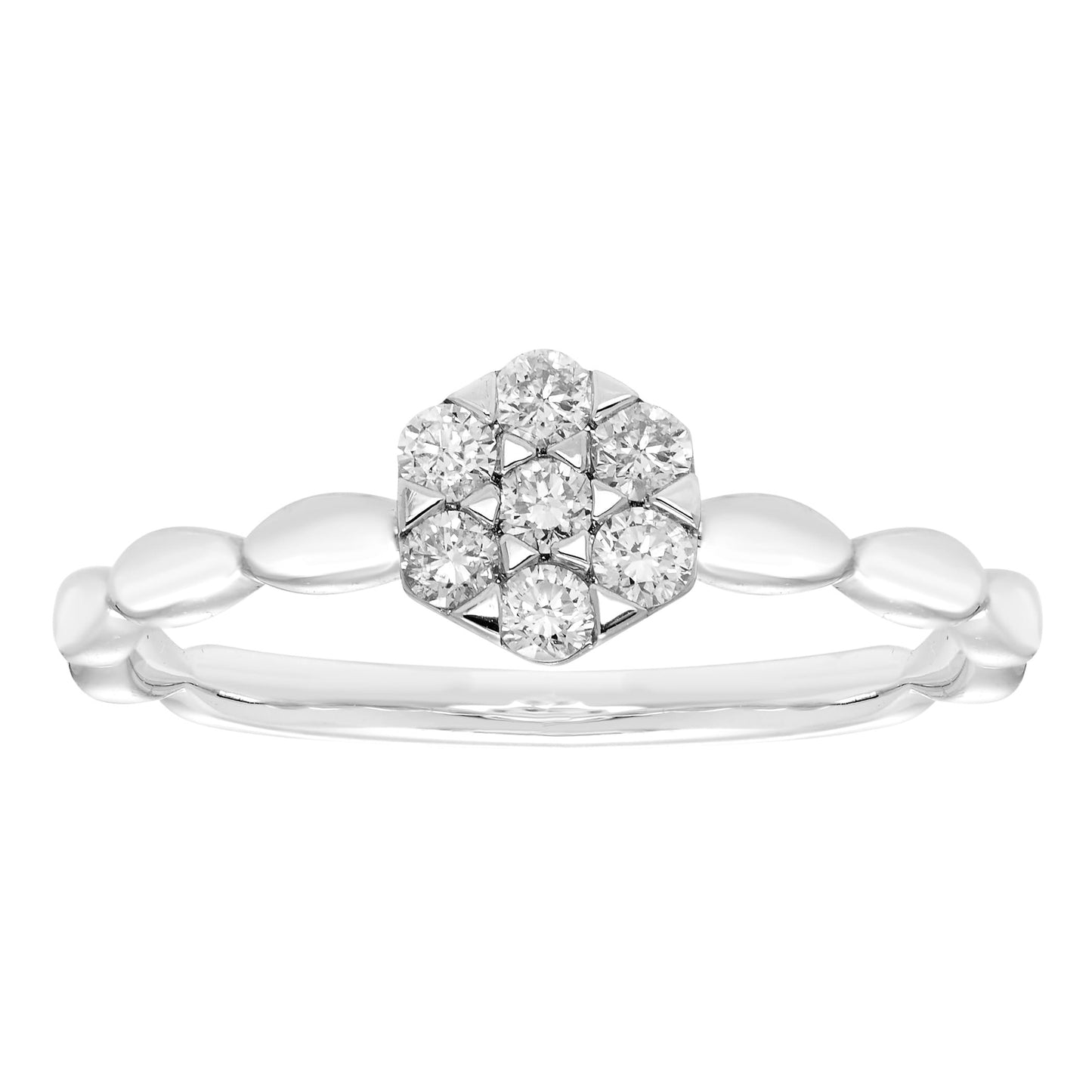 1/4cttw Diamond Circle Statement Ring in Sterling Silver