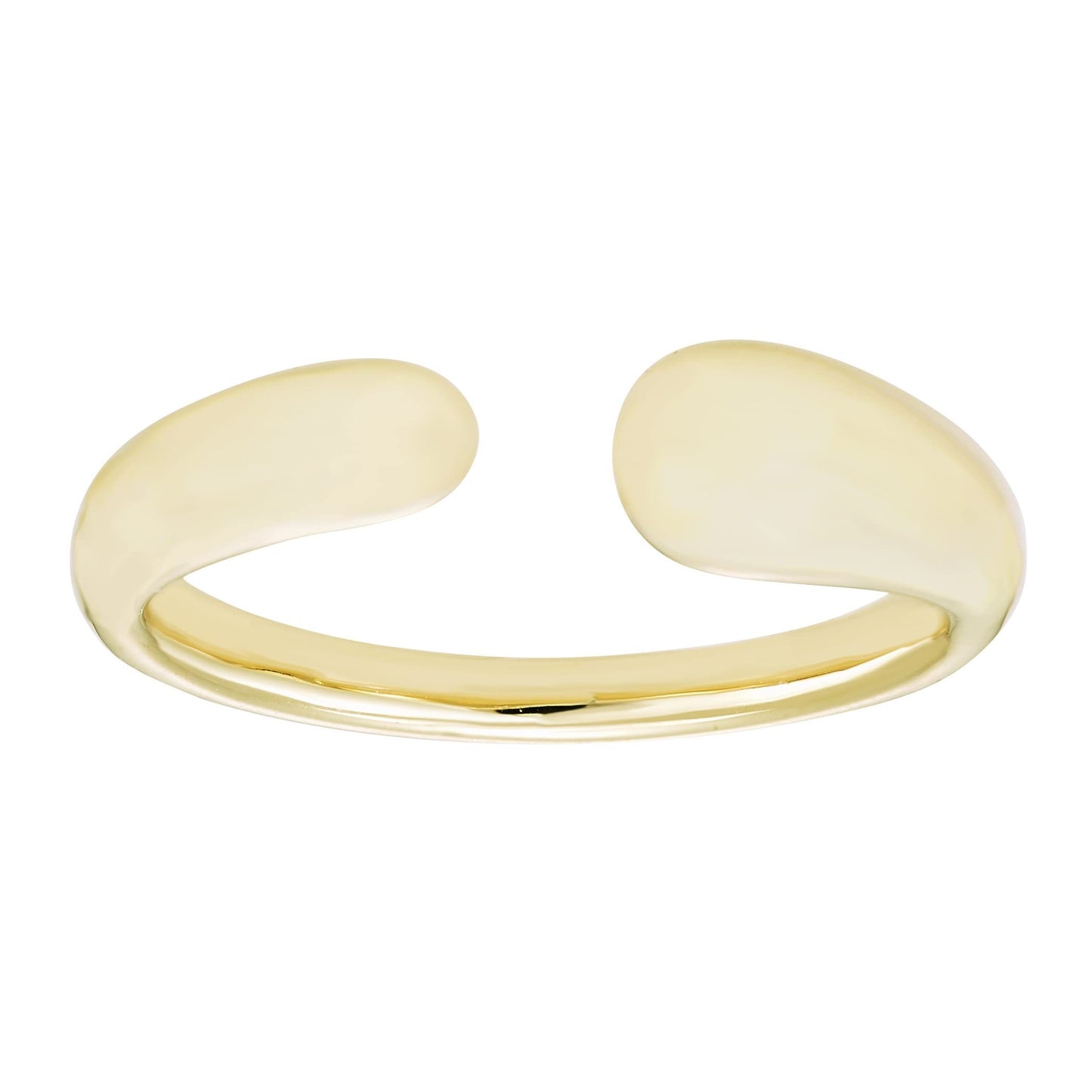 Bold Open Tapered Thick Bubble Ring in 14K Yellow Gold Plated .925 Sterling Silver